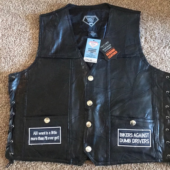 Diamond plate Other - Leather motorcycle vest